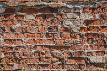 Red brick wall background