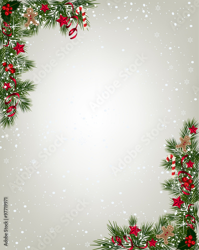 letterhead red snowflakes