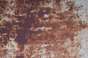  sheet of iron rusty with the peeled-off paint.