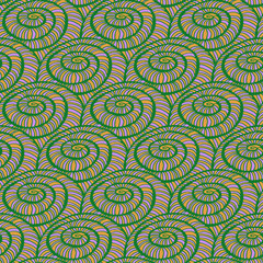 Beautiful sea shell set vector seamless pattern.