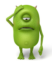 Little monster touched his head very disappointed © Jane