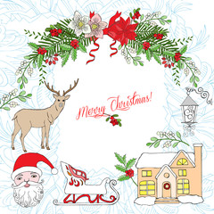 Background with Christmas decoration