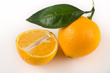 tangerines on a light background
