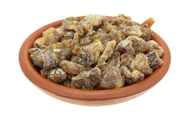Pitted chopped dates in a small bowl