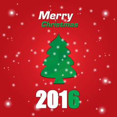 Merry Christmas Greeting Card Design