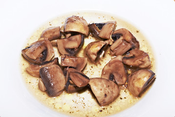 Mushrooms ready to eat
