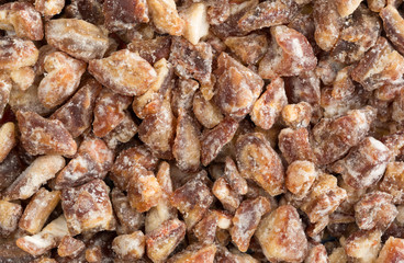 Pitted chopped dates close view with natural light