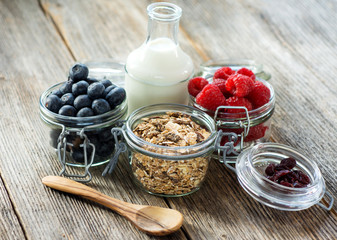 Fototapeta na wymiar Healthy breakfast, diet and health concept