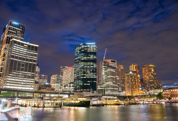 Fototapeta na wymiar Sydney Harbour. Night view of Sydney