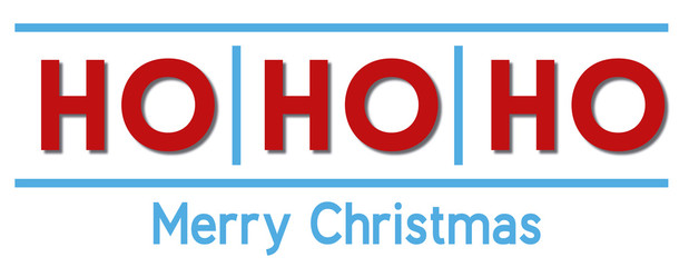Obraz premium HO-HO-HO. Merry Christmas Card