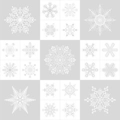 ライトグレーのスノーフレーク