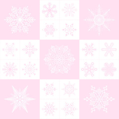 ピンクのスノーフレーク