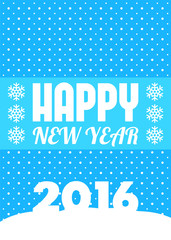 Happy New Year postcard design, vector illustration