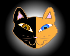 Cat vector icon and animal illustration