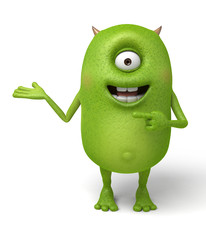 Little monster is showing something