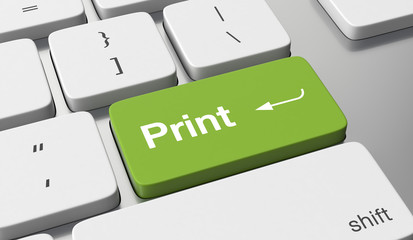 Print text on keyboard button - obrazy, fototapety, plakaty