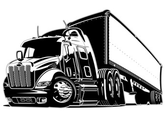 Cartoon semi truck - 97726566