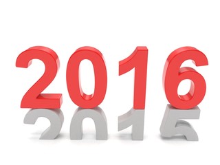 2015-2016 change new year 2016 isolated