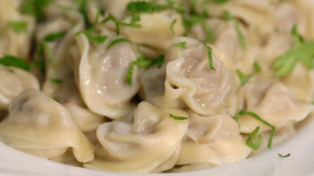 Dumplings, a national Russian dish
