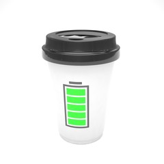 Coffee to go on white