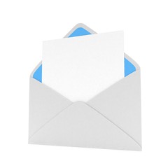 open mail with white blank