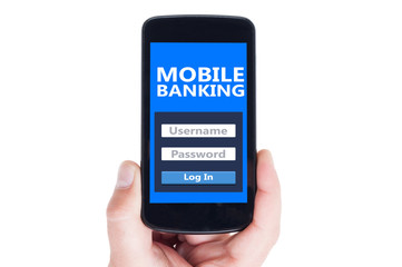 Mobile banking concept