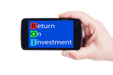 ROI concept on smartphone screen
