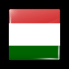 Tajikistan Variant Flag. Glassy Icon Square Shape