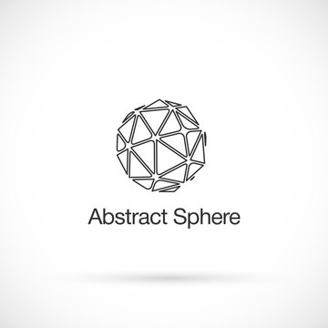 Abstract Low Poly, Logo Design Vector Template.
