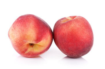 Peach with isolated on white background