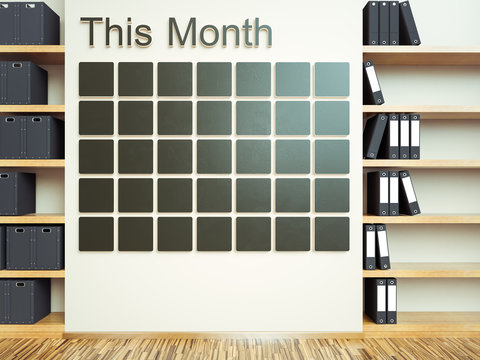 Wall calendar. Schedule memo management organizer concept