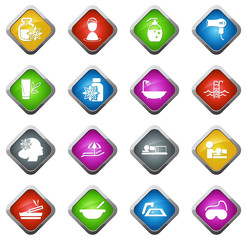 Spa icons set