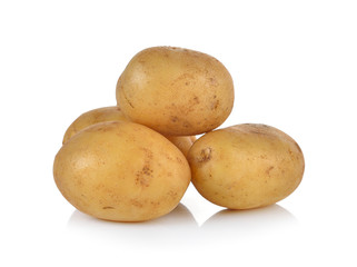 potato on white background
