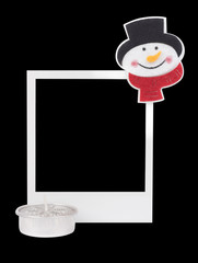 Snowman and photo frame