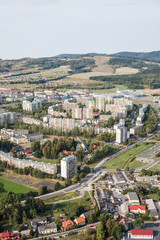 Obraz premium aerial view of the Jelenia Gora city