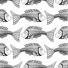 Seamless of fish background