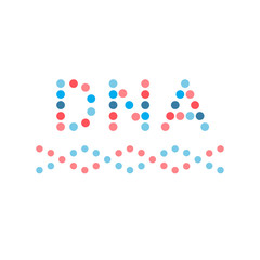 DNA letters icon design template elements