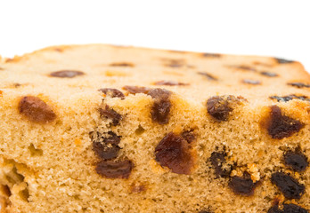 Christmas cake with raisins