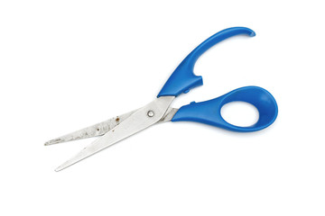 scissors on the white background