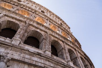 facade Coliseum in Italy Rome