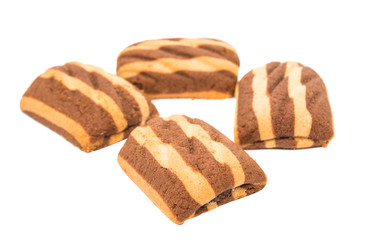 striped cookies isolated
