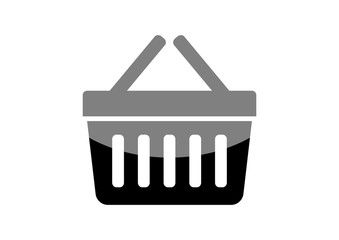 Shopping basket icon on white background