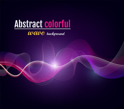 Abstract colorful wave background. Moving Colorful Lines on the