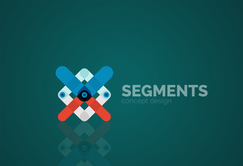 Vector outline minimal abstract geometric logo