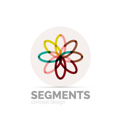 Obraz premium Abstract geometric linear hipster floral icon, frame design, flat style