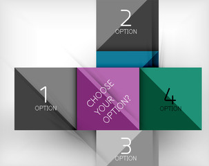 Paper style design templates, square abstract background, geometric layout