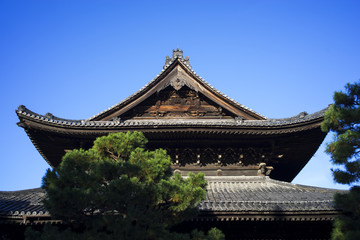 Fototapeta premium Triangle roof top of japanese temple