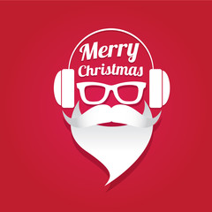 Christmas hipster greeting card