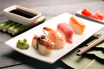 Traditional japanese sushi