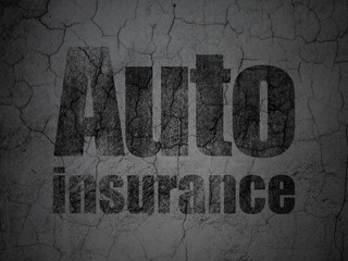 Insurance concept: Auto Insurance on grunge wall background